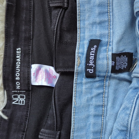 Women's Denim Jeans Black (15) & Light Blue (10) Straight Leg - Picture 3 of 3